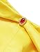 Little Girls Layered Princess Belle Costume Dress up (9-10 Years, yellow)
