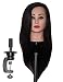 Bellrino 26-28" 60% Human Hair Cosmetology Mannequin Manikin Training Head with Synthetic Fiber - (EMILY+C-V9) primary