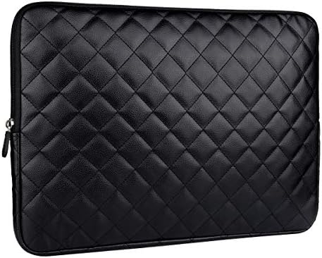 Aucase 15-15.6 Inch Laptop Sleeve, Water Repellent and Shock Resistant PU Leather Diomand Foam Splash Protective Case/Briefcase / Carrying Bag