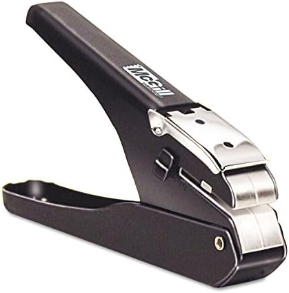 McGill MCG16500 Handheld Badge Punch 9/16 x 1/8 Horizontal Slot 1/8"-5/8" Reach Black/Chrome