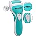Sminiker Waterproof Electric Callus Remover Rechargeable Pedicure Tools with Extra Callus Shaver Grinding Head to Remove Dead Hard Cracked Skin and Reduce Calluses (Green)