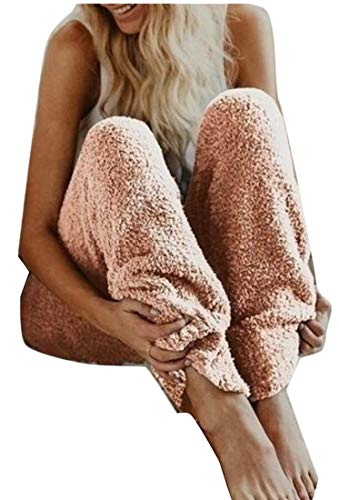 Agana Womens Soft Fluffy Fuzzy Pajama Pants Casual Sleep Lounge Pants