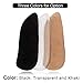 SQHT Orthotics Medial & Lateral Heel Wedge Silicone Insoles for Supination and Pronation, Corrective Adhesive Gel Shoe Inserts for Bow Legs, Foot Alignment, Knock Knee Pain (Transparent+Brown+Black)