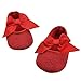 DZT1968® Baby Girl Soft Sole Bowknot Shoes Prewalker Sneakers (0~6 Months, Red)