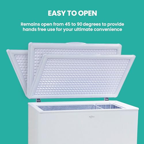 Koolatron Deep Freezer - Chest Freezer, 1 Wire Basket, Garage Ready, Meat Storage, Front Drain, Congelador For Home, Apartment, Basement, Dorm, Cottage, Manual Defrost, Stand Up, 7.0 Cubic Feet, White