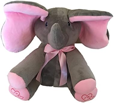 Ccassie Baby Kids Children Cute Cartoon Dolls Toy Elephant Shape Musical Singing Playing Elephant Plush Toy Animated Stuffed Toy For Children Birthday Gift Present(G-Pink)