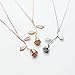 MignonandMignon Rose Pendant Necklace in Gold Rose Gold Silver Beauty and the Beast Rose Necklace Jewelry Gift for Mom (Rose Gold) - 3MRN