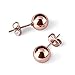 UHIBROS 316L Stainless Steel 24K Rose Gold Round Ball Stud Earrings …