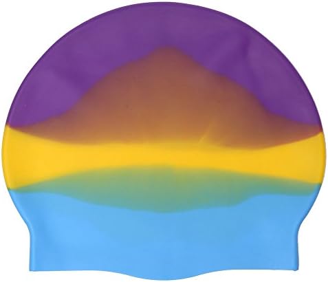Swimming Cap Silicone Organic-Anti-Allergy -Aigh Elasticity -Durable,Does Not Pull Hair,Suitable for Long Short Hair Lady,Men and Children. (Purple color)