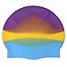 UKEE Silicone Swimming Cap 3D Silicone Design, Odorless, Non-Toxic, Silicone Elastic and Durable Swimming Cap For Adults and Men and Adults - Keep Hair Clean and Dry (Purple color)