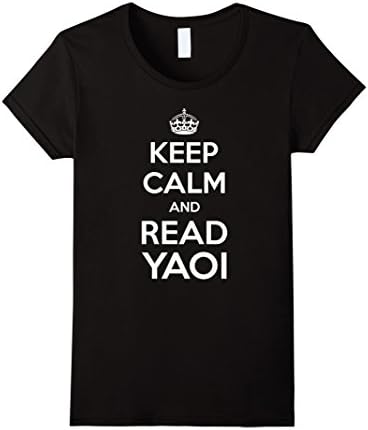 Women's Yaoi Shirt - Keep Calm And Read Yaoi Large Black