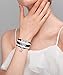 Hand Woven Multilayer Leather Rope Bracelet Infinity Love Wolf Charm Handmade Jewelry Christmas Gifts (White)