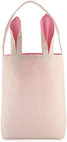 Hot Sale Easter Bunny Ears Bag Easter Bunny Basket Personalized Eggs Baskets&amp;Bags for Kids Carrying Gifts for Daily Use with Easter Design （Handlebag-Pink)