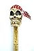 SKULL SKELETON Bones Bloody Vampire WALKING STICK CANE Hand Craved Wooden