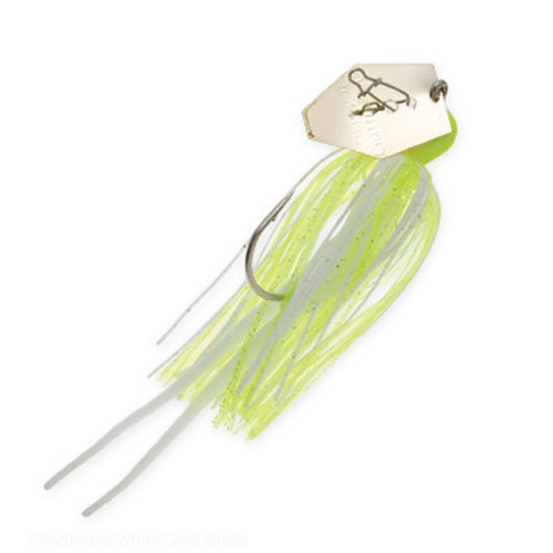 Z-Man Chatterbait, Chartreuse White/Gold Blade, 1/4-Ounce