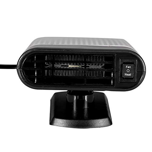 Automotive Glass Defogger, Car 12V Portable Electric Window Glass Heater Heating Dryer Windshield Fan Defroster Demister (Grey)