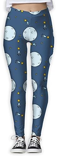 QP8BD colorful Galaxy Space Magical Nebula Planet Moon Star Women's Yoga Pants Workout Health Fitness Power Flex High Waist Pants