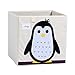 DODYMPS Foldable Animal Canvas Storage Toy Box/Bin/Cube/Chest/Basket/Organizer For Kids, 13 inch (Penguin)