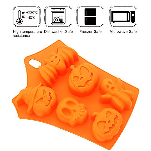 Silicone molds,LKE Muffin Pan Halloween Limited Edition cupcakes liners Nonstick silicone pans baking Mold for Jello/Cookie/Chocolate/Candy /Ice/Cake Mold - Thumbnail 2