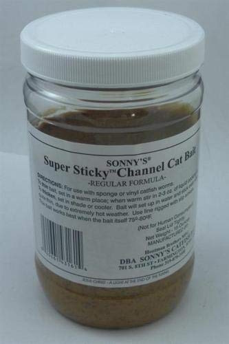 Sonnys Super Sticky Channel Catfish Bait Regular Genuine 15oz Jar Sonny`s 20641 (Best Channel Catfish Bait)