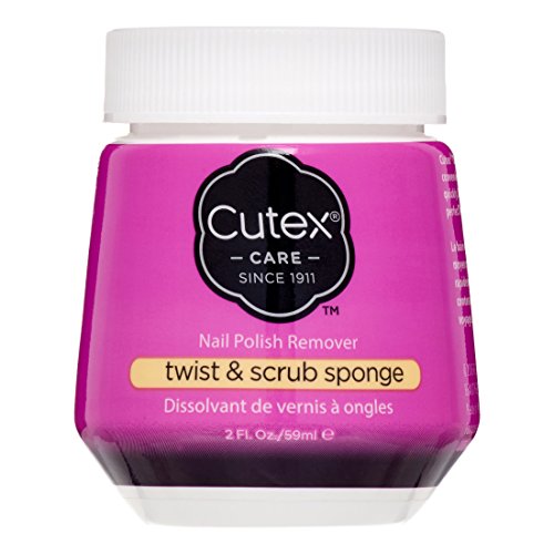 Cutex Nail Polish Remover Twist & Scrub Sponge 1.75 oz - 2 Pack