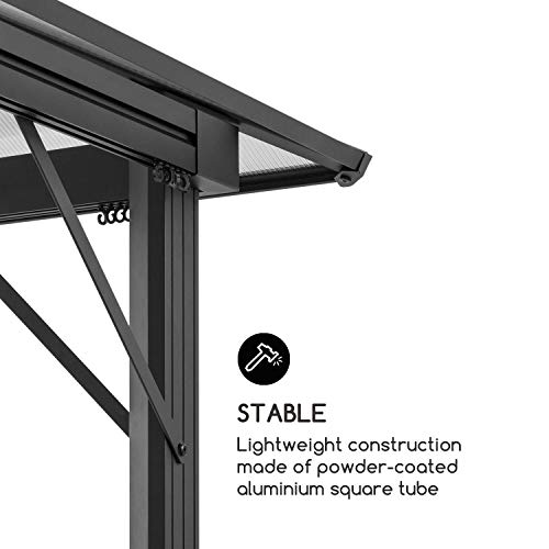 blumfeldt Pantheon Solid Sky Pavillon Gazebo Pergola, Aluminiumkantrohr, überdachte Fläche: 3x3 m, 7,6x7,6 cm Eckpfosten… – Bild 5
