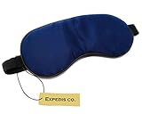 Soft 100% Silk Sleep Mask w/Adjustable Comfort Strap by Expedis for Men & Women - 15% Off Code SILKSLEEP15
