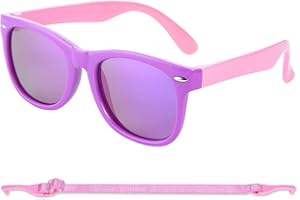 azuza Kids Polarized Sunglasses Party Favor TPEE Silicone Flexible Shades for Girls Boys Age 3-9 Party Favor