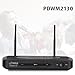 Pyle Dual Channel Wireless Microphone System - Dual Frequency Wireless Mic Receiver Set with 2 Handheld Dynamic Transmitter Mics, Receiver Base - PA, Karaoke, Dj Party - PDWM2130