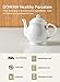 DOWAN Small Porcelain Teapot 22 Ounces White Fine Pierced Ceramic Tea Pot, Set of 1
