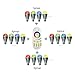 FUYUTEC Milight 2.4G 4-Zone LED Wireless RF RGBW Controller Touch Remote Not Include Batteris for Milight RGBW Led Bulbs Downlight Strip