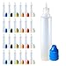 510 Central 30mL Unicorn Bottles LDPE Plastic Thin Tip (25 Pack, Multi Color Caps)