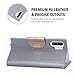 ProCase Galaxy Note 10+ Plus/5G Wallet Case, Flip Fold Kickstand Case with Card Holders Mirror, Folding Stand Protective Book Case Cover for Samsung Galaxy Note 10+ Plus/5G (2019 Release) –Grey