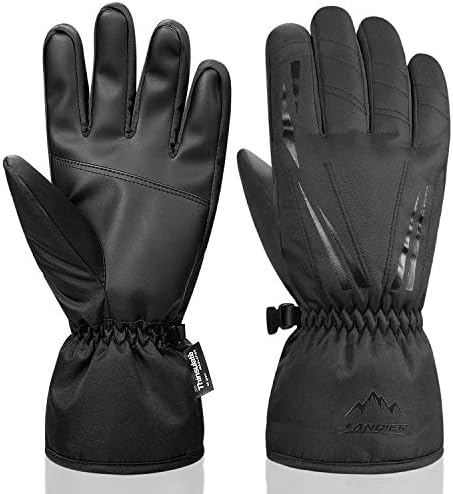 Lapulas Winter Gloves, Mens Gloves Windproof Waterproof Anti-slip Heat Resistant Gloves for Men Women Using for Skiing, Cycling, Hiking and Snowboard