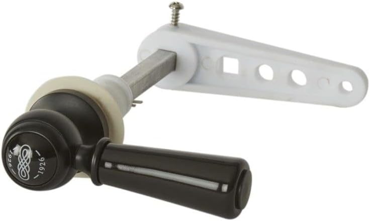 Milano Elizabeth Toilet Flush Lever Black Ceramic Handle Brass - WC Cistern