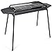 Giantex BBQ Grill Charcoal Barbecue Cooker Portable Home Outdoor Camping Picnics Grill w/Adjustable Legs Stainless Steel Mesh Non-Stick Tray Removable Charcoal Basin (BBQ Grill w/Adjustable Legs)