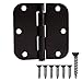 Ilyapa 18 Pack Oil Rubbed Bronze Door Hinges - 3.5 x 3.5 Inch Interior Door Hinges Antique Bronze for Doors 3 1/2 Inches, with 5/8 Inch Radius Corners