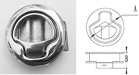 Marine Grade Stainless Steel Non-Locking Flush Pull Hatch Latch