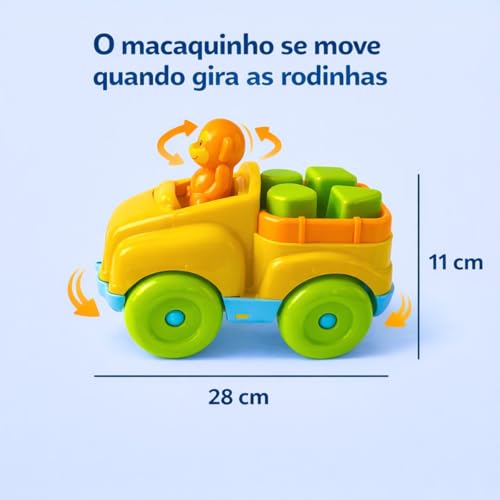 Brinquedo Educativo Carrinho Baby Com Encaixes My First Car Interativo Colorido Didatico Brinquedos Para Meninos 1 ano de Idade