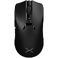 DeLUX M800 Ultra Wireless Gaming Mouse, Nordic 52840 MCU, PAW3395 26000DPI, 1000Hz Polling Rate, Tri-Mode Connection, 55g Lightweight, 120 Hours Endurance (600mAh-Black)