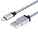 Sundix 3 Pack 10FT Extra Long Nylon Braided Lightning to USB Sync Cable Cord Charger with Aluminum Connector for iPhone 6/6s/6 plus/6s plus, 5c/5s/5, SE, iphone 7/7 plus, iPad /iPod(White)