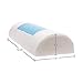 Mindful Design Cooling Gel Memory Foam Semi Roll Pillow - Lumbar Support Wedge Pillow for Back and Knee Pain Relief (White, Large)