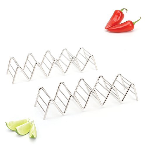 image for 2 Lb. Depot Taco Shell Holder, Stainless Steel Taco Rack Hard Soft Tac