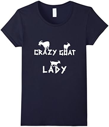 Womens Crazy Goat Lady Farm Shirt XL Navy