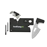 Credit Card Multi Tool by CoolCamp. Cool Wallet Survival Credit Card Knife. Survival Card Tool. Pocket Knife Tool Gadget. Durable Tactical Credit Card Size Multipurpose 10 in 1 Wallet Companion, Black