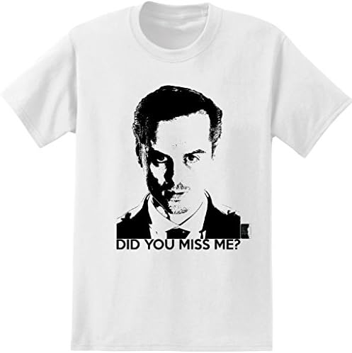 Sherlock Did You Miss Me Adult White T-Shirt (Adult Large)