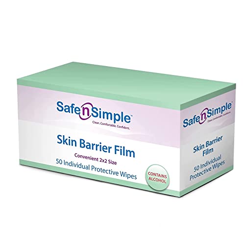Safe n' Simple Skin Barrier Wipes with Alcohol 50 Individual 2x2