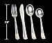 200 Silver Plastic Cutlery Premium Quality Fancy Disposable Silverware Polished, 50 Forks, 50 Knives, 50 Teaspoons & 50 Soup Spoons, Heavy Duty Flatware Utensils for Parties, Weddings