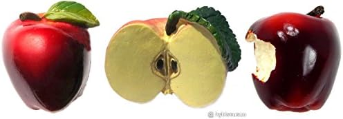 3 of Fruit Resin Fridge Magnet: Apple, Apple (cut),Apple (bitten)Thailand Souvenir Handcraft Collectible Home Decor