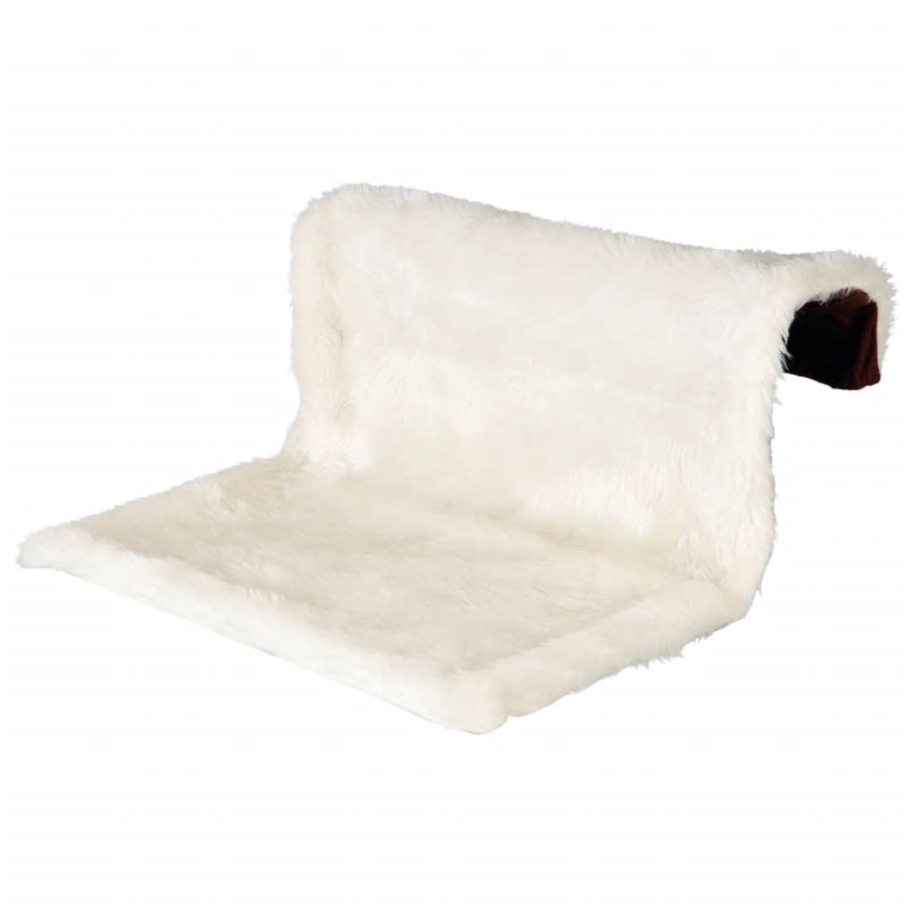 Trixie 43141 Lounger for radiator, plush/velor, 45 × 26 × 31 cm, cream/brown, 1 piece